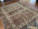 A Gorgeous Vintage Geometric Indo-Persian Wool Rug