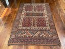 A Gorgeous Vintage Geometric Indo-Persian Wool Rug