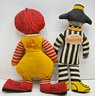 1970s McDonalds Ronald McDonald & Hamburgler Stuffed Dolls