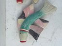 A Pair Of Whimsical Hand Carved And Painted Fish