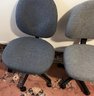 Two Modern Rolling Adjustable Office Chairs