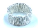 Tiffany & Co. Style Mesh Ring - 925 Sterling Silver - Size 7