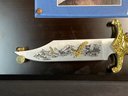 Collectible Eagle Bowie Knife On Display Plaque