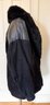 J. Percy For Marvin Richards Fur Trimmed Black Leather Coat