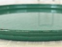Vintage Great Turquoise Color Moire Glaze KYES Hand Made Pasadena, California Handled Tray (read Description)