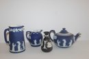 Four Piece Wedgwood Collection, Dark Blue & Black