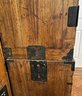 Antique Chinese 2 Piece Solid Wood Travel Trunk Dresser