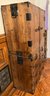 Antique Chinese 2 Piece Solid Wood Travel Trunk Dresser