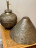 Stunning  Vintage Hand Made Tin Lamp
