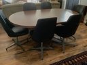 Mid Century 1950's Table And Swivel Chairs