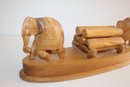 Cauvery Arts & Crafts Wooden Elephant Log Train
