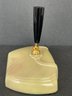 Vintage Lucite Faux Marble Fountain Pen Holder 3.75' H Base Measures 4.5' X 3' Pen Is A Prop