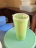 Blue Green Tupperware Collection, 15 Pieces With Lids