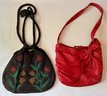 6 Hand Bags Including 1970s Hand Knitted Tote, Beaded Bag & More