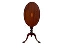 Antique Hepplewhite Style Tilt-top Table With Inlaid Marquetry