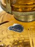 Vintage Imperial Glass Oil Lamp All Original Label On Base Imperial Stamp On Bottom ( Read Description)