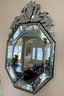 Phenomenal Vintage Venetian Style Large Etched Mirror