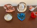 Set Of 8 Glass Paperweights
