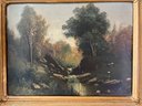 Pair Of Antique Oil On Board Paintings