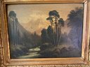 Pair Of Antique Oil On Board Paintings