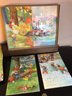 6 Childrens Puzzles In 2 Boxes - All Pieces - 1939!