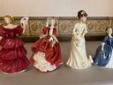 Set Of 5 Royal Daulton Dancing Women Figurines