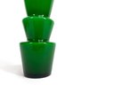 Lindshammar / Alsterbro / JC Swedish Green Hooped Glass Vase - Atomic Era