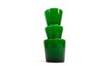 Lindshammar / Alsterbro / JC Swedish Green Hooped Glass Vase - Atomic Era