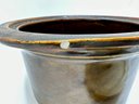 Vintage Brown Glaze Covered Crock & Bennington Potters Covered Bowl