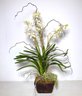 A Large Faux Orchid And Succulent Plants In Wood Planter By Lillian August