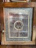 Antique Lead Glass Door Top With Stained Glass Rose Center Medallion
