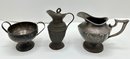 Vintage Weighted Sterling Silver Sugar Bowl & Silver Plate Bowls, Creamer, Cups & Stirrers (14 Pieces)