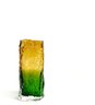7inch - Vintage Bi Color Textured Bark Glass Art Glass