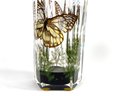 Thick Acrylic By UNIQUE Canada Hexagonal Butterfly Motif Vase