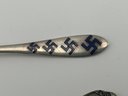 Pair Of Antique Sterling Silver Souvenir Spoons- 1904 Louisiana Purchase Exposition & Milwaukee