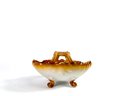 Exquisite Example Of Vintage Hand Painted Nippon Dish With Acorn Motif And Rolled Detailed Handles &feet