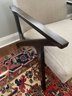 Mid Century Style Solid Hardwood Upholstered Armchairs