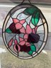 Pair Of Stained Glass Oval Window Panels