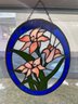 Stunning Stained Glass Tiger Lily Design Window Panel