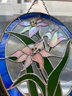 Stunning Stained Glass Tiger Lily Design Window Panel