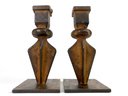 Guggenheim - Pair Of Reclaimed Antique Iron Fence Finial Candlestick Holders