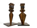 Guggenheim - Pair Of Reclaimed Antique Iron Fence Finial Candlestick Holders