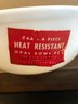 4 All White Nesting Bowls - New - Heat Resistant, For Oven Use