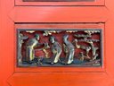 A 1920's Carved And Parcel Gilt Wood Chinese Dividing Screen