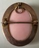 ANTIQUE 10K GOLD PINK CORAL CARVED CAMEO BROOCH/PENDANT