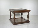 A Trio Of Vintage Fruitwood End Tables With Soapstone Tops