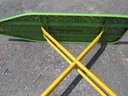 Vintage Yellow And Green Metal Ironing Board