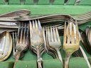 Silver Plate Cutlery, Several Pattens By Community & Rogers In Vintage Box (Over 70 Pieces)