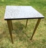 Mid Century Modern Atomic  Formica Table Gold Legs