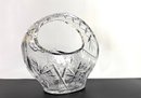 A Magnificent And Heavy Cut Crystal Handled Basket Bowl
